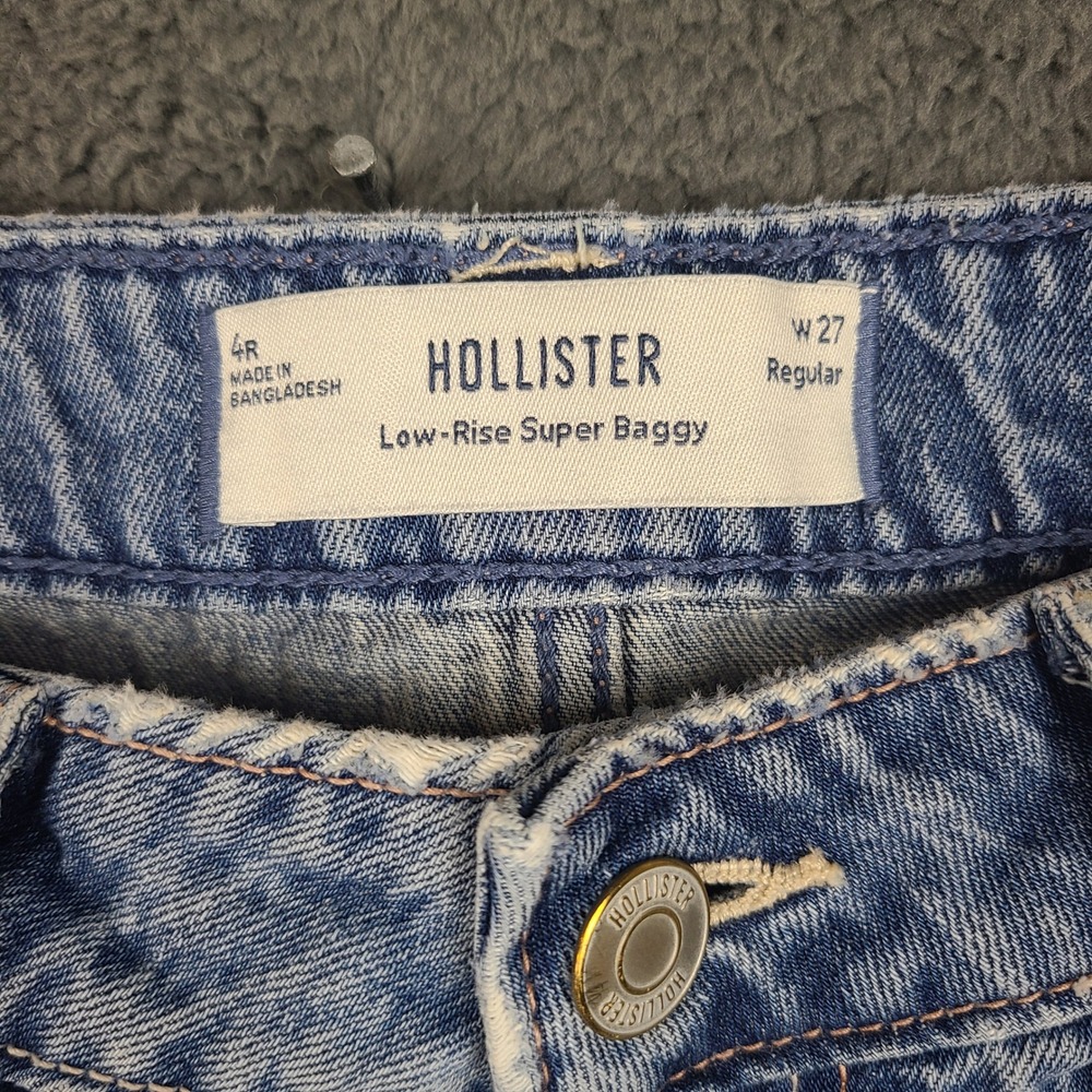 Hollister Light Blue Wide Leg Jeans - Picture 3 of 11